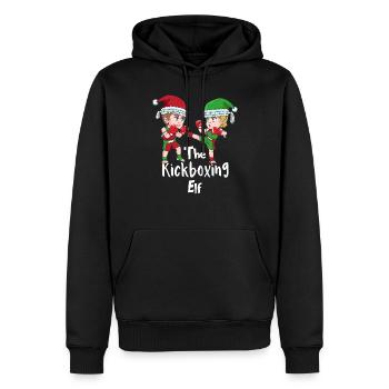 Lustiges Kickboxer Elf Weihnachten Boxen - Männer Premium Bio Hoodie - Schwarz - Vorne - Nico (187cm)