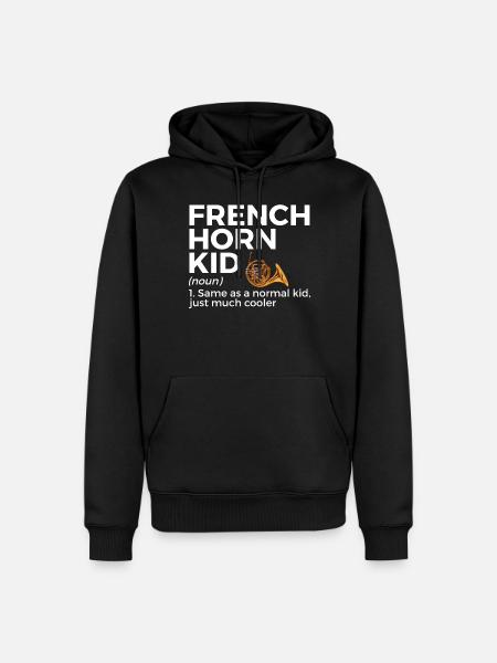 French horn musicians - Men’s Premium Organic Hoodie - black