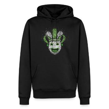 Narrenmaske Fastelovend Karneval 5. Jahreszeit - Männer Premium Bio Hoodie - Schwarz - Vorne - Nico (187cm)