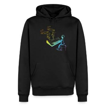 Pianist Piano Keyboard Player Piano Music Piano Pl - Männer Premium Bio Hoodie - Schwarz - Vorne - Nico (187cm)