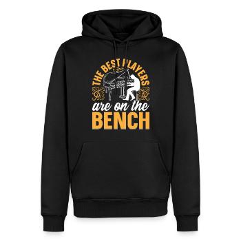 The Best Players Are On The Bench I Piano Pianist - Men’s Premium Organic Hoodie - black - Front - Nico (187cm)