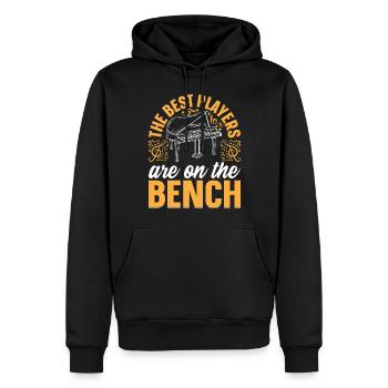 The Best Players Are On The Bench I Piano Player P - Men’s Premium Organic Hoodie - black - Front - Nico (187cm)