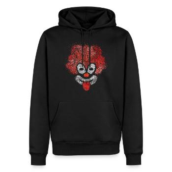 Clown Costume de remplacement Carnaval Carnaval Confettis Jeck - Sweat à capuche Premium bio Homme - noir - Devant - Nico (187cm)