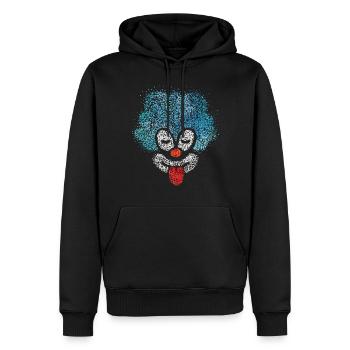 Clown Carnaval Confettis Viva Colonia Kölle Alaaf - Sweat à capuche Premium bio Homme - noir - Devant - Nico (187cm)