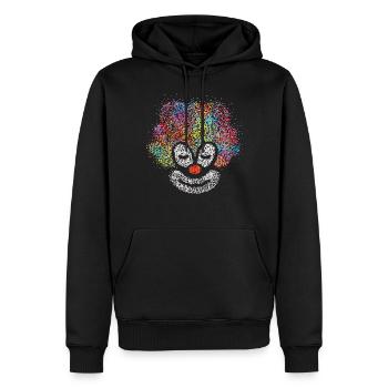 Confetti Clown Carnaval Costume Set Jeck - Sweat à capuche Premium bio Homme - noir - Devant - Nico (187cm)