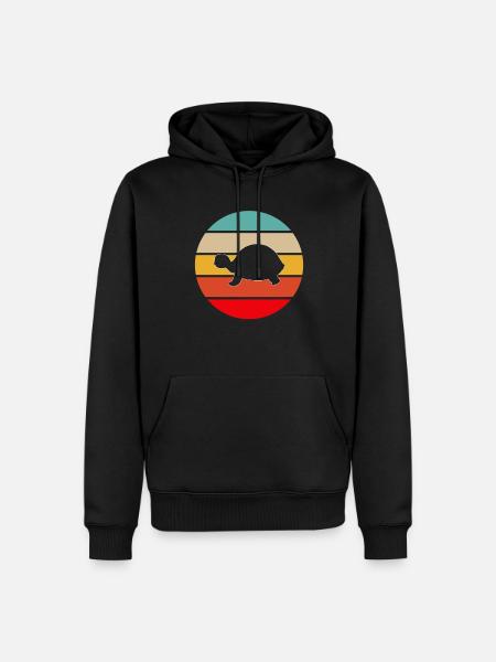 Turtle Retro - Men’s Premium Organic Hoodie - black