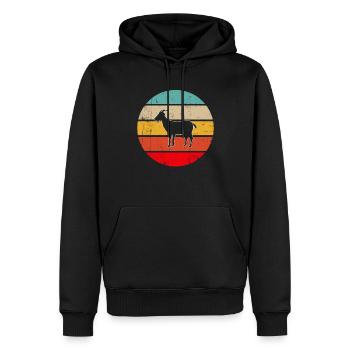 Ziege Retro - Männer Premium Bio Hoodie - Schwarz - Vorne - Nico (187cm)