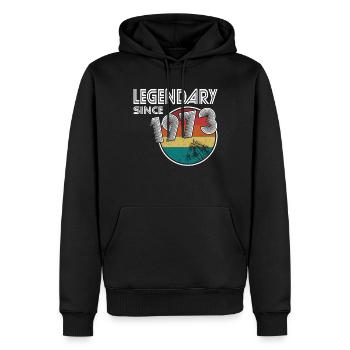 50. Geburtstag Jahrgang 1973 Legendary Since 1973 - Männer Premium Bio Hoodie - Schwarz - Vorne - Nico (187cm)