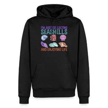 Je collectionne actuellement Seashells Shells Collector Lover - Sweat à capuche Premium bio Homme - noir - Devant - Nico (187cm)