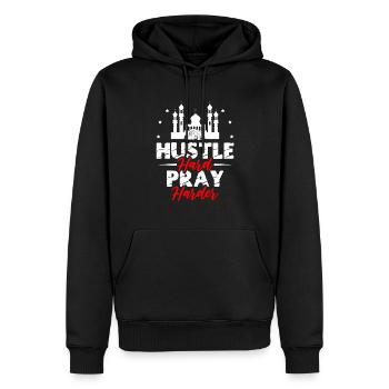 Alhamdulillah Islam Religion Ramadan Muslim - Männer Premium Bio Hoodie - Schwarz - Vorne - Nico (187cm)