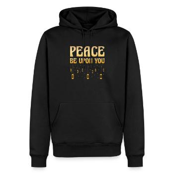 Friede Sei Mit Dir Ramadan Islamischer Islam - Männer Premium Bio Hoodie - Schwarz - Vorne - Nico (187cm)