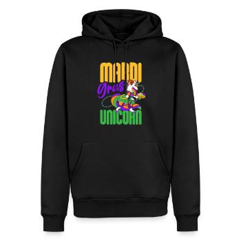 Carnival-unicorn-lover-shenanigan-masquerade - Men’s Premium Organic Hoodie - black - Front - Nico (187cm)