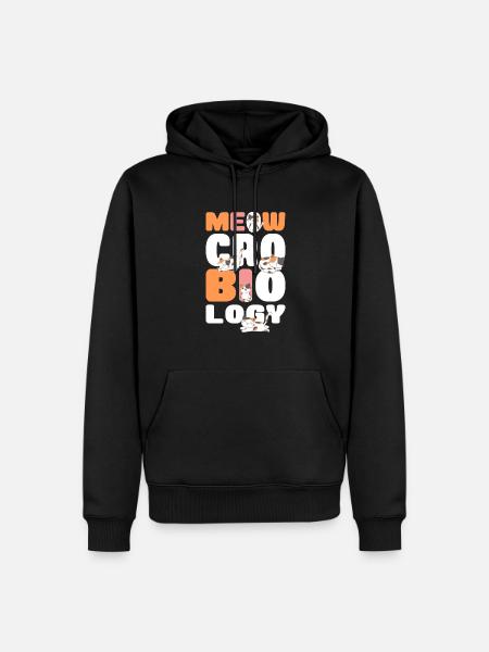 Meowcrobiology Katzenflüsterer - Männer Premium Bio Hoodie - Schwarz