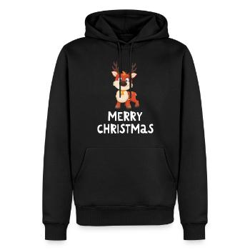 Merry Christmas Lustiges Weihnachtsshirt - Männer Premium Bio Hoodie - Schwarz - Vorne - Nico (187cm)