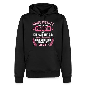 Anti Umweltschutz Parodie Umweltschutz - Männer Premium Bio Hoodie - Schwarz - Vorne - Nico (187cm)