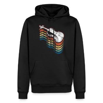 Violin Violinist Retro Vintage - Men’s Premium Organic Hoodie - black - Front - Nico (187cm)