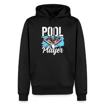 Pool Spieler Billiard Billard Liebhaber - Männer Premium Bio Hoodie - Schwarz - Vorne - Nico (187cm)