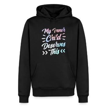Mein Inneres Kind Verdient Das Süß Selbstliebe - Männer Premium Bio Hoodie - Schwarz - Vorne - Nico (187cm)