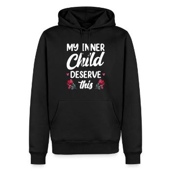 Mein Inneres Kind Verdient Das Süß Selbstliebe - Männer Premium Bio Hoodie - Schwarz - Vorne - Nico (187cm)