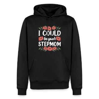 Je pourrais être votre belle-mère enfant mère mère d’accueil - Sweat à capuche Premium bio Homme - noir - Devant - Nico (187cm)