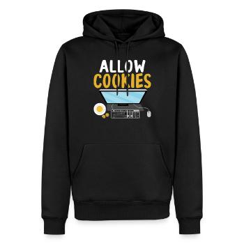 Cadeaux Cookie Lover - Sweat à capuche Premium bio Homme - noir - Devant - Nico (187cm)