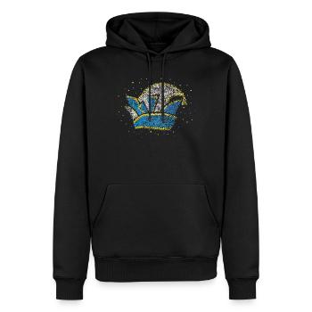 Karneval Fasching Konfetti Husar Narrenkappe Köln - Männer Premium Bio Hoodie - Schwarz - Vorne - Nico (187cm)
