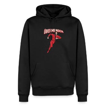 Philosophie de Nietzsche Übermensch - Sweat à capuche Premium bio Homme - noir - Devant - Nico (187cm)