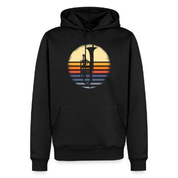 Mellophone Musician - Men’s Premium Organic Hoodie - black - Front - Nico (187cm)