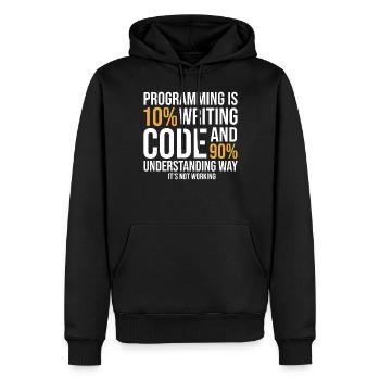 Programming Quote Saying Pun Joke - Männer Premium Bio Hoodie - Schwarz - Vorne - Nico (187cm)