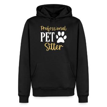 Pet Sitters Animaux Chien Chat Professionnel Animaux de compagnie Customs - Sweat à capuche Premium bio Homme - noir - Devant - Nico (187cm)