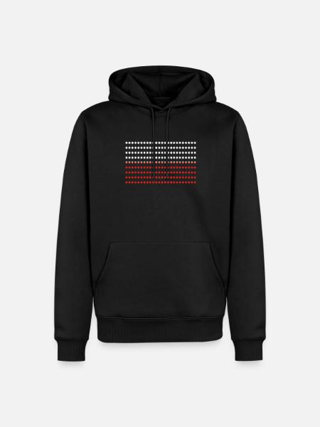 Drapeau de la Pologne - Sweat à capuche Premium bio Homme - noir