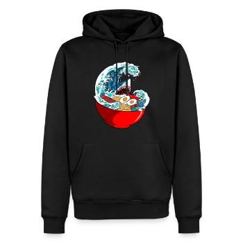 Hai isst ramen Japanisches Essen - Männer Premium Bio Hoodie - Schwarz - Vorne - Nico (187cm)
