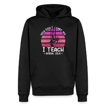 I Teach Aerial Silks - Luftakrobat - Männer Premium Bio Hoodie - Schwarz - Vorne - Nico (187cm)