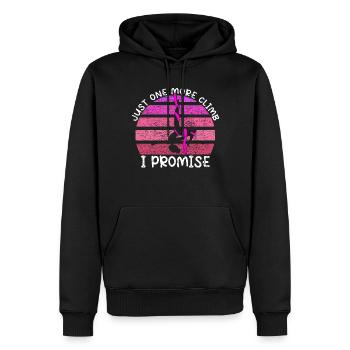 Just one more climb - Luftakrobat - Männer Premium Bio Hoodie - Schwarz - Vorne - Nico (187cm)