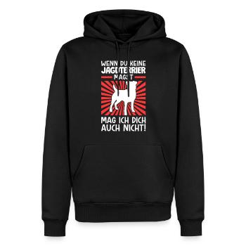 Wenn du Jagdterrier nicht magst Jagdterrier - Männer Premium Bio Hoodie - Schwarz - Vorne - Nico (187cm)