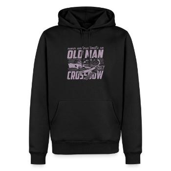 Crossbow never underestimate an old man - Men’s Premium Organic Hoodie - black - Front - Nico (187cm)