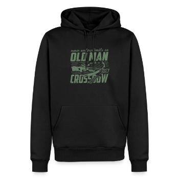 Crossbow never underestimate an old man - Men’s Premium Organic Hoodie - black - Front - Nico (187cm)