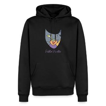 Kunstgeschichte Bildende Kunst Kubismus Katze - Männer Premium Bio Hoodie - Schwarz - Vorne - Nico (187cm)
