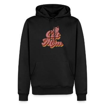 Life is better with Cats Cat Mom - Men’s Premium Organic Hoodie - black - Front - Nico (187cm)