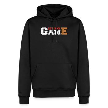 Das Leben Ist Mein Spiel Live Free Nomads - Männer Premium Bio Hoodie - Schwarz - Vorne - Nico (187cm)
