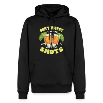 Keine Sorge, Ich Habe Meine Beiden Schüsse - Männer Premium Bio Hoodie - Schwarz - Vorne - Nico (187cm)