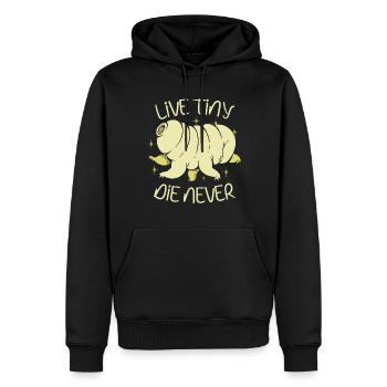 Live Tiny The Never Science Lover Tardigrades - Sweat à capuche Premium bio Homme - noir - Devant - Nico (187cm)