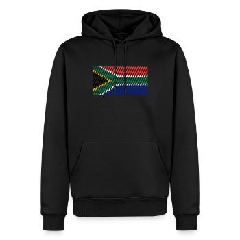 Drapeau de l’Afrique du Sud - Sweat à capuche Premium bio Homme - noir - Devant - Nico (187cm)