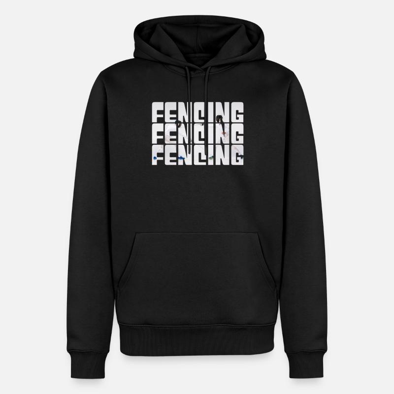 Fechten - Männer Premium Bio Hoodie - Schwarz