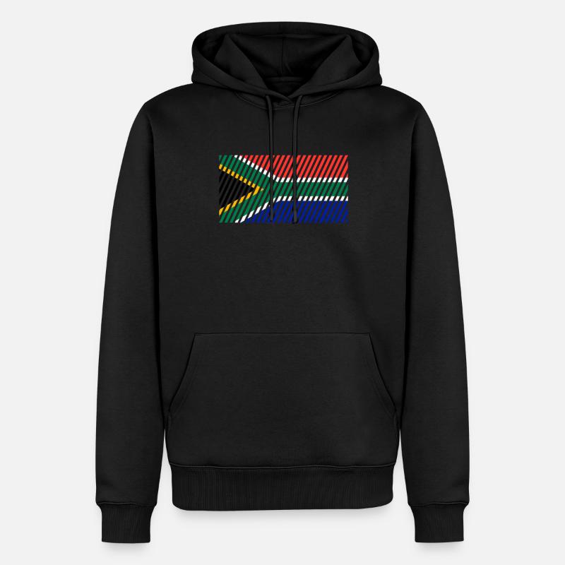 Drapeau de l’Afrique du Sud - Sweat à capuche Premium bio Homme - noir