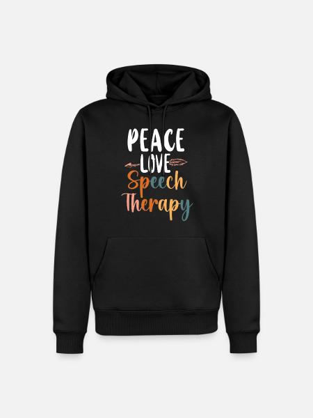 Speech Therapist Therapy Assistant - Men’s Premium Organic Hoodie - black