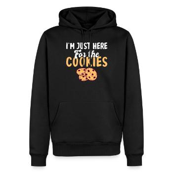 Cadeaux Cookie Lover - Sweat à capuche Premium bio Homme - noir - Devant - Nico (187cm)