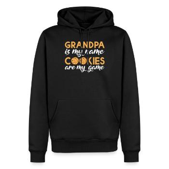 Cadeaux Cookie Lover - Sweat à capuche Premium bio Homme - noir - Devant - Nico (187cm)