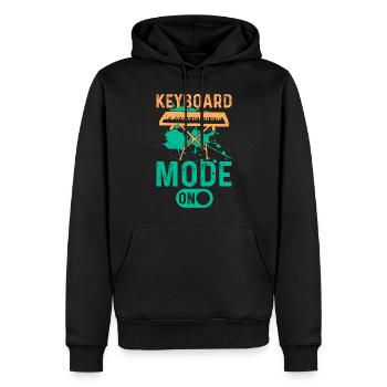 Keyboard Mode On - Piano Pianist Keyboard Player - Men’s Premium Organic Hoodie - black - Front - Nico (187cm)