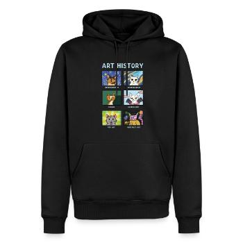 Art History Cats Visual Arts Cat - Men’s Premium Organic Hoodie - black - Front - Nico (187cm)